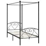 Bed Frame Black Metal Single Black Canopy Bed Frame Rectangular 284434