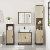 ZNTS 2 Piece Bathroom Furniture Set Sonoma Oak Engineered Wood 3300886