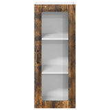 Wall Glass Cabinet LUCCA Smoked Oak 40 x 31 x 100 cm 885100