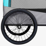 2-in-1 Pet Bike Trailer & Jogging Stroller Blue and Grey 92441