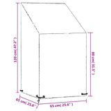 Garden Chair Covers 2 pcs 8 Eyelets 65x65x80/120 cm Polyethylene 3155386