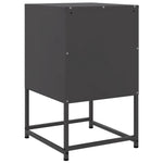 ZNTS Bedside Cabinet Black 36x39x60.5 cm Steel 846458