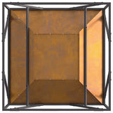 Fire Pit Brown 80 x 80 x 40 cm Weathering Steel 858995