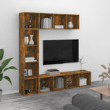 3 Piece Book/TV Cabinet Set Smoked Oak 180x30x180 cm 3152713