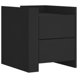 ZNTS Bedside Cabinet Black 45x50x50 cm Engineered Wood 848284