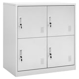 Locker Cabinets 2 pcs Light Grey 90x45x92.5 cm Steel 3095223