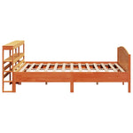 Bed Frame without Mattress Wax Brown 200x200 cm Solid Wood Pine 3306215