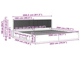 Bed Frame with Storage and Headboard Black 200 x 200 cm 3413814