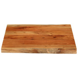 Table Top 80x80x3.8 cm Rectangular Solid Wood Acacia Live Edge 370650