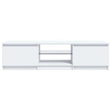 TV Cabinet with LED Lights White 140x40x36 cm 804292