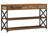 Console Table with Drawer with Shelf Old wood 100 x 28 x 75 cm 863527