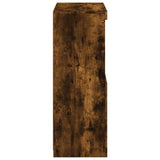 Sideboard with LED Lights Smoked Oak 60.5x37x100 cm 836669