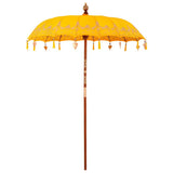 Balinese Parasol Yellow x 260 cm Cotton and Wood 42006460