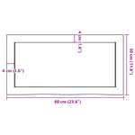 ZNTS Wall Shelf 60x30x cm Untreated Solid Wood Oak 363526