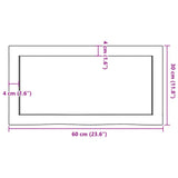 ZNTS Wall Shelf 60x30x cm Untreated Solid Wood Oak 363526