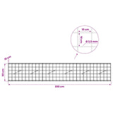 Gabion with 3.5 mm Wire and 10x10 cm Mesh 300x10x50 cm 3462984