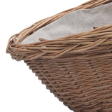 Firewood Basket with Handle 60x44x55 cm Natural Willow 286988