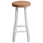 ZNTS Bar Stool Solid Teak Wood 244546