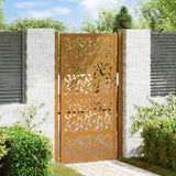 Garden Gate 100x175 cm Weathering Steel Leaf Design 4100967