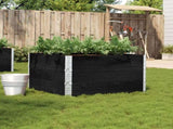 Garden Planter Black 100x100 cm Solid Wood Pine 3295432