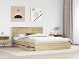 Bed Frame with Drawer Sonoma Oak 140 x 200 cm Engineer Wood 3411112