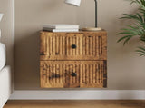 Wall-Mounted Bedside Cabinet Old Wood 33 x 34.5 x 40 cm 897971