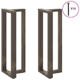 Bar Table Legs T-Shaped 2 pcs Black 50x35x cm Steel 4013103
