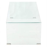 244189 Coffee Table Tempered Glass 98x45x30 cm Clear