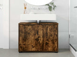 Bathroom Basin Cabinet Smoked Oak 60 x 30 x 60 cm 888752