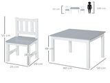 Kids Table and Chair Set 3 Pieces Toddler Preschoolers Desk with 2 Chairs for Indoor Study Rest T3398P347694