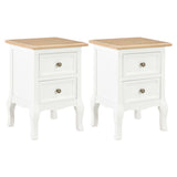 ZNTS Bedside Cabinet 2 pcs White 35x30x49 cm MDF 280037