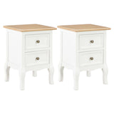 Bedside Cabinet 2 pcs White 35x30x49 cm MDF 280037