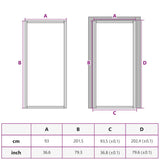 Interior Door Slim Black 93x201.5 cm Tempered Glass&Aluminium 155121