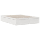 Bookcase Bed without Mattress White 160x200cm Solid Wood Pine 3324455