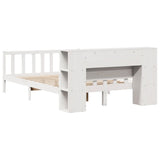 Bookcase Bed without Mattress White 160x200 cm Solid Wood Pine 3322091