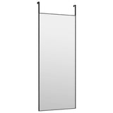 Door Mirror Black 40x100 cm Glass and Aluminium 327408