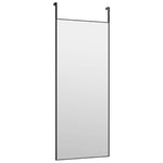 ZNTS Door Mirror Black 40x100 cm Glass and Aluminium 327408