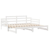 Daybed with Trundle and Drawers without Mattress White 80x200 cm 3302240