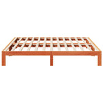 ZNTS Bed Frame without Mattress Wax Brown 180x200 cm Super King Solid Wood Pine 859225