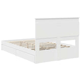 Storage Bed with Headboard White 120 x 190 cm Engineered Wood 3410254