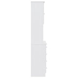Highboard ALTA White 77x35x165 cm Solid Wood Pine 3187780