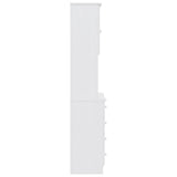 Highboard ALTA White 77x35x165 cm Solid Wood Pine 3187780