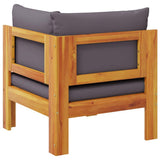 Garden Sofa Corner with Cushions Solid Wood Acacia 367628