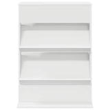 Magazine Rack with Shelf White 70 x 41 x 96 cm Engineered Wood 899535