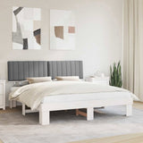 Bed Frame with Upholstered Headboard Light Grey 180 x 200 cm 3398103