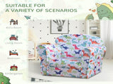 Children Armchair Kids Sofa Tub Chair Seat Cartoon Dinosaur Pattern Bedroom Flannel Wooden Frame T3398P347633