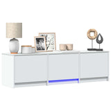 TV Cabinet with LED White 140 x 34 x 40 cm Engineered Wood 3418710
