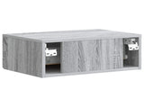 Wall-Mounted Bedside Cabinet 2 pcs Grey Sonoma Engineered Wood 899308