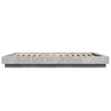 Bed Frame with LED Lights without Mattress Concrete Grey 140x190cm 3281129