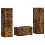 TV Cabinet Set 5 pcs Smoked Oak Engineered Wood 3409101